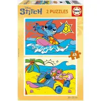 Disney Puzzle Stitch / 2 x 48 pièces / 28 x 20 cm