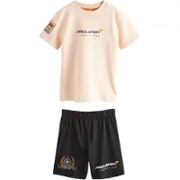 Next Pyjama pêche / orange foncé / noir / blanc