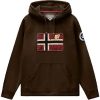 Napapijri Sweat-shirt 'B-ARCHIVE' beige clair / bleu marine / brun foncé / bourgogne