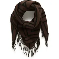 Soaked in luxury Écharpe 'Pentile' marron / noir
