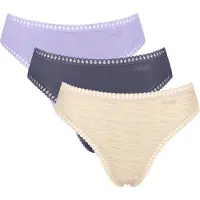 Sloggi Slip beige / bleu foncé / violet