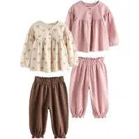 Next Pyjama beige / brun foncé / rosé