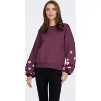 ONLY Sweat-shirt 'ONLMACY' baie / rose