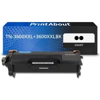 PrintAbout Toner compatible pour Brother TN-3600XXL+3600XXLBK - Noir - Très grande capacité - Multipack
