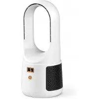 OEM VHV - Ventilateur de bureau sans pales - 6 vitesses avec écran - Ventilateur tour ventilateur portable - Pour bureau/domicile - Blanc