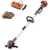 FUXTEC Débroussailleuse sans fil FX-E2RTSET | Coupe-bordures 2 x 20V | Largeur de coupe de 30 cm | Tige télescopique | Tête de coupe pivotante | Inclus 2 batteries