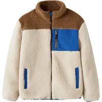Name it Veste en polaire 'NKMMacey' beige / bleu / marron