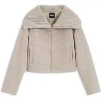 BOSS Veste zippée en laine vierge