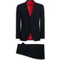 HUGO Costume deux pièces Slim en laine à micro motif