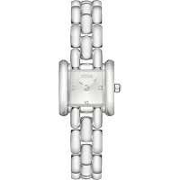 BOSS Montre en acier inoxydable carrée violette avec bracelet sculptural