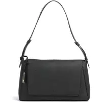 BOSS Sac d'épaule en cuir grainé avec plaque logo