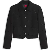 HUGO Agesina 10282693 Red Blazer Noir 44 Femme