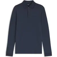 BOSS Polo à manches longues en coton interlock avec logo