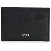 BOSS Porte-cartes en cuir grainé avec logo en métal poli