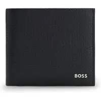 BOSS Portefeuille en cuir grainé avec lettres logo métalliques