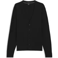 BOSS Cardigan en laine mérinos extra-fine boutonné