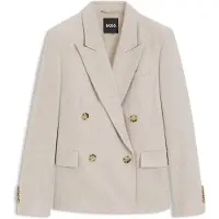BOSS Blazer Regular croisé en flanelle chinée