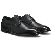 BOSS Chaussures à lacets en cuir grainé confectionnées en Italie