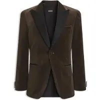 BOSS Veste de smoking Slim en velours de coton