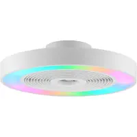 Brilliant Luminaires de plafond Catania avec ventilateur, diamètre 48,6 cm, couleur blanche, 40W, indice de protection IP20, pour intérieur