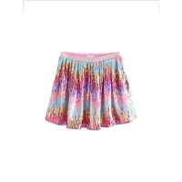 Next Jupe azur / or / violet / rose
