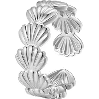 Hey Happiness Bague 'Coastal Shell' argent