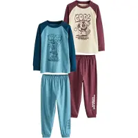 Next Pyjama beige clair / bleu ciel / bleu foncé / bourgogne