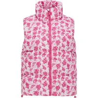 IZIA Gilet rose / blanc