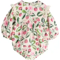 Next Barboteuse / body vert gazon / rose / blanc