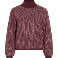 Vila Pull-over 'VILORY' lie de vin / blanc