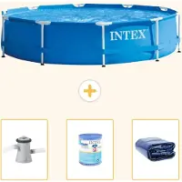 Intex Piscine tubulaire rectangulaire - 305 x 76 cm - 4 pièces - Modèle S21328