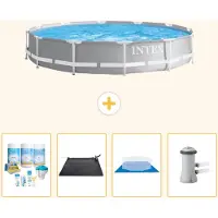 Intex Structure de piscine Prism Frame, modèle rond - 366 x 76 cm - 5 pièces - S21046