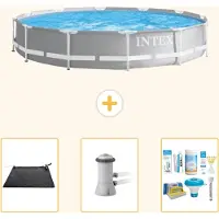 Intex Structure de piscine Prism Frame, modèle rond - 366 x 76 cm - 4 pièces - S22484