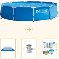 Intex Piscine tubulaire rectangulaire - 305 x 76 cm - 4 pièces - Modèle S21330