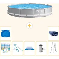 Intex Structure de piscine Prism Frame, modèle rond - 366 x 76 cm - 8 pièces - S20536