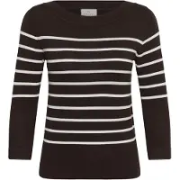 Kaffe Pull-over moka / blanc