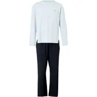 Tommy Hilfiger Underwear Pyjama long bleu marine / bleu clair / rouge cerise