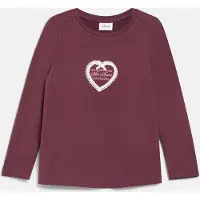 s.Oliver T-Shirt bordeaux / blanc