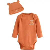 Next Barboteuse / body mandarine / orange pastel / blanc