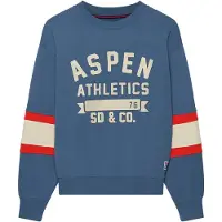 Superdry Sweat-shirt 'Aspen Athletics Preppy Ski' saphir / rouge orangé / blanc naturel