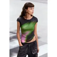 Desigual Chemisier olive / rose / noir