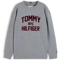 Tommy Hilfiger T-Shirt 'BRAND LOVE' gris chiné / rouge foncé