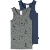 Schiesser Maillot de corps ' Fine Rib Multi ' bleu foncé / kaki