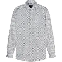 Olymp Chemise bleu clair / marron / gris argenté / blanc