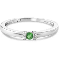 Diamant L'Eternel Bague 'Ring aus 375 Weißgold mit Diamant mit Smaragd' argent