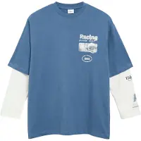 s.Oliver T-Shirt bleu roi / blanc