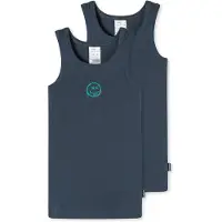 Schiesser Maillot de corps ' Fine Rib Multi ' bleu nuit