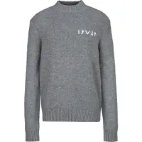 19V69 Italia Pull-over 'Anteo ' gris chiné / blanc