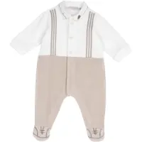 Chicco Barboteuse / body beige foncé / blanc