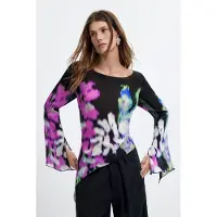 Desigual T-shirt 'M. C. Lacroix' mélange de couleurs / noir